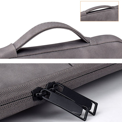 ND08 Sheepskin Notebook Iner Bag, Size:14.1-15.4 inch(Cowhide Yellow)-garmade.com