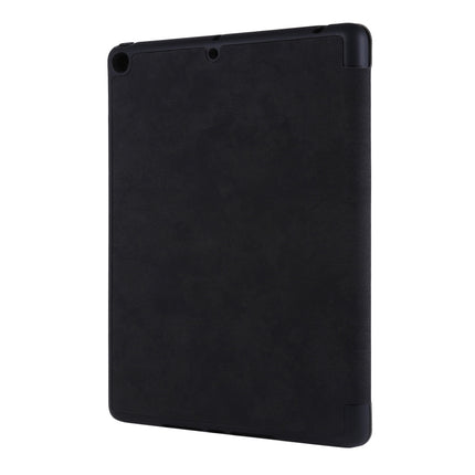For iPad 10.2 2021 / 2020 / 2019 / iPad 10.2 2020 Silk Texture Horizontal Deformation Flip Leather Case with Holder & Pen Slot(Black)-garmade.com