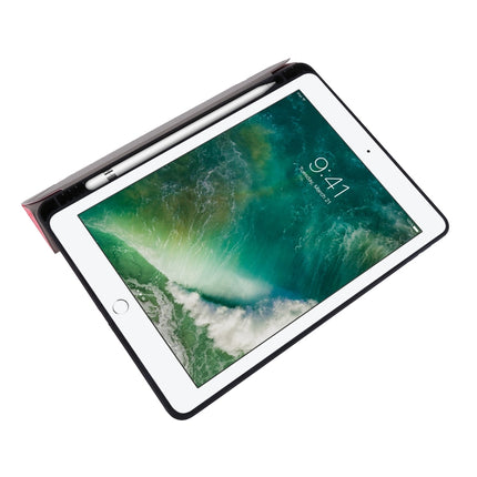 For iPad 10.2 2021 / 2020 / 2019 / iPad 10.2 2020 Silk Texture Horizontal Deformation Flip Leather Case with Holder & Pen Slot(Pink)-garmade.com
