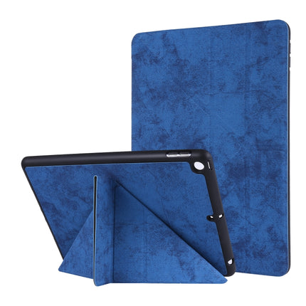 For iPad 10.2 2021 / 2020 / 2019 / iPad 10.2 2020 Silk Texture Horizontal Deformation Flip Leather Case with Holder & Pen Slot(Blue)-garmade.com