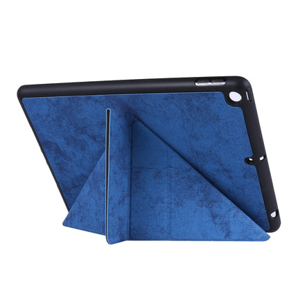 For iPad 10.2 2021 / 2020 / 2019 / iPad 10.2 2020 Silk Texture Horizontal Deformation Flip Leather Case with Holder & Pen Slot(Blue)-garmade.com