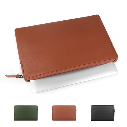 ND09 Laptop Thin and Light PU Liner Bag, Size:13.3 inch(Cowhide Yellow)-garmade.com