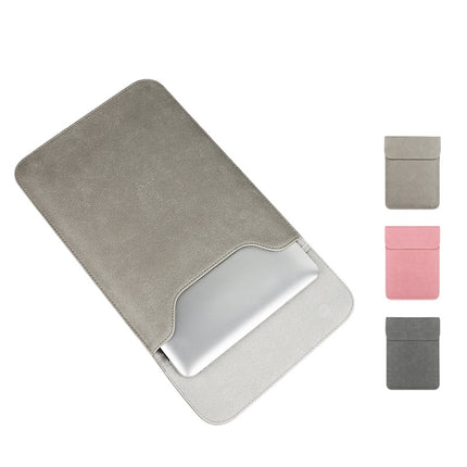 PU02 Ultra-thin Notebook Liner Bag with Small Bag, Size:11.6-12.5 inch(Light Grey)-garmade.com