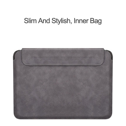 PU03 Lightweight Sheepskin Notebook Liner Bag, Size:14.1-15.4 inch(Deep Space Gray)-garmade.com