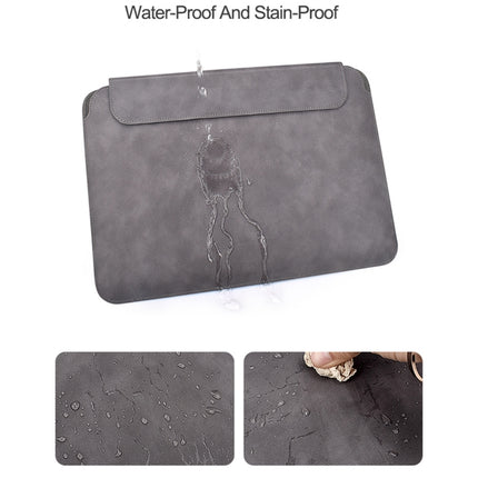 PU03 Lightweight Sheepskin Notebook Liner Bag, Size:14.1-15.4 inch(Deep Space Gray)-garmade.com