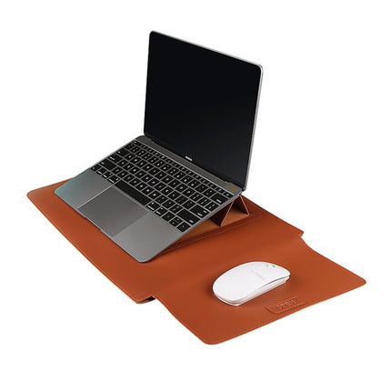 PU06 3 in 1 PU Multifunctional Laptop Bag, Size:14.1-15.4 inch(Cowhide Yellow)-garmade.com