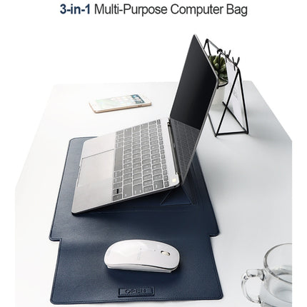 PU06 3 in 1 PU Multifunctional Laptop Bag, Size:14.1-15.4 inch(Cowhide Yellow)-garmade.com