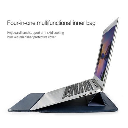 PU08 Multifunctional Notebook PU Liner Bag, Size:13.3 inch(Black)-garmade.com