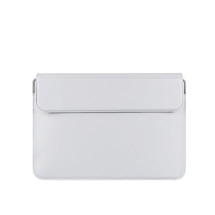 PU08 Multifunctional Notebook PU Liner Bag, Size:14.1-15.4 inch(Silver Gray)-garmade.com