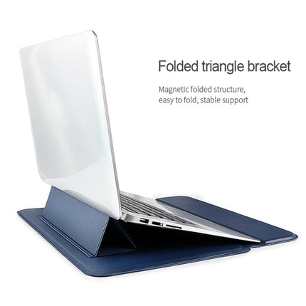 PU08 Multifunctional Notebook PU Liner Bag, Size:14.1-15.4 inch(Royal Blue)-garmade.com