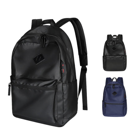 SJ03 13-15.6 inch Universal Large-capacity Laptop Backpack with USB Charging Port & Headphone Port(Navy Blue)-garmade.com