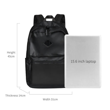 SJ03 13-15.6 inch Universal Large-capacity Laptop Backpack with USB Charging Port & Headphone Port(Navy Blue)-garmade.com