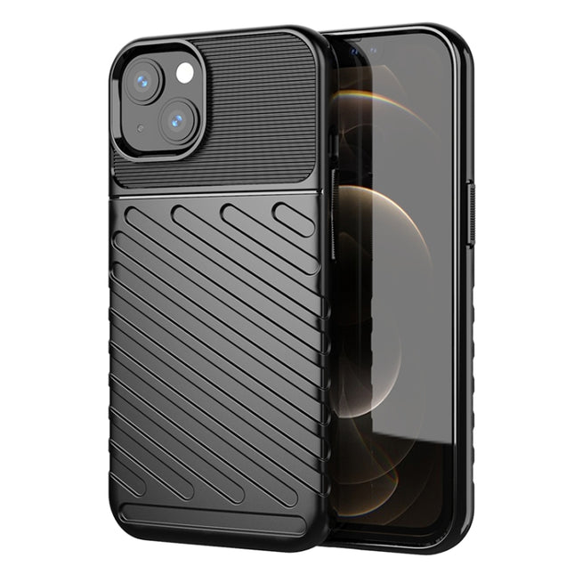 Thunderbolt Shockproof TPU Soft Case For iPhone 13 mini(Black)-garmade.com