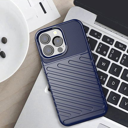 Thunderbolt Shockproof TPU Soft Case For iPhone 13 Pro(Blue)-garmade.com