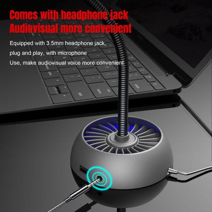 HXSJ F15 USB Anti-interference Matrix Noise Reduction Microphone(Black)-garmade.com