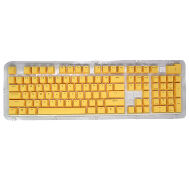 HXSJ P9 104 Keys PBT Color Mechanical Keyboard Keycaps(Yellow)-garmade.com