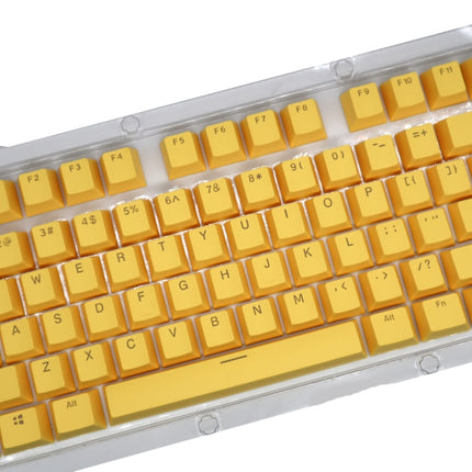 HXSJ P9 104 Keys PBT Color Mechanical Keyboard Keycaps(Yellow)-garmade.com