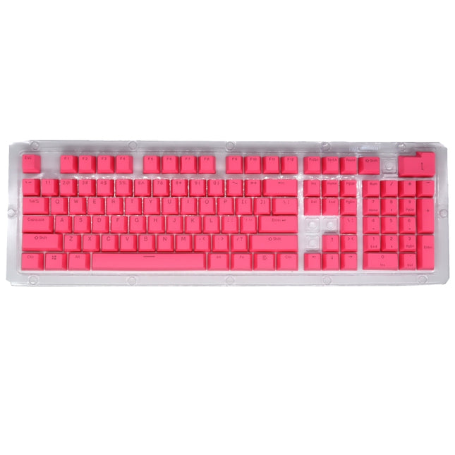 HXSJ P9 104 Keys PBT Color Mechanical Keyboard Keycaps(Rose Red)-garmade.com