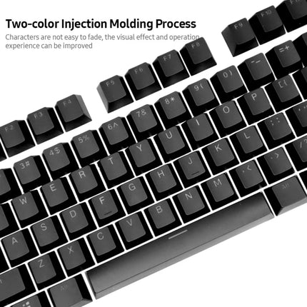 HXSJ P9 104 Keys PBT Color Mechanical Keyboard Keycaps(Red)-garmade.com