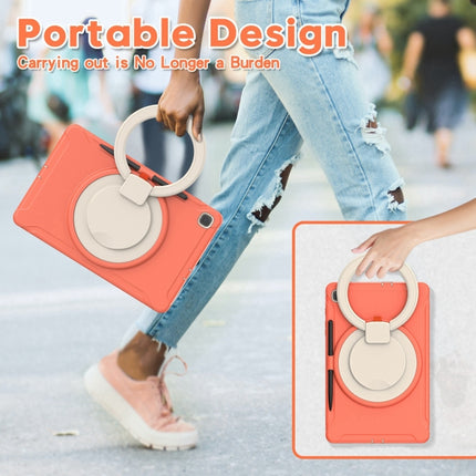 Shockproof TPU + PC Protective Case with 360 Degree Rotation Foldable Handle Grip Holder & Pen Slot For Samsung Galaxy Tab S6 Lite 10.4 inch P610(Living Coral)-garmade.com