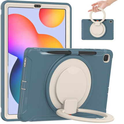 Shockproof TPU + PC Protective Case with 360 Degree Rotation Foldable Handle Grip Holder & Pen Slot For Samsung Galaxy Tab S6 Lite 10.4 inch P610(Cornflower Blue)-garmade.com