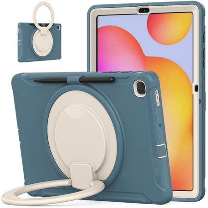 Shockproof TPU + PC Protective Case with 360 Degree Rotation Foldable Handle Grip Holder & Pen Slot For Samsung Galaxy Tab S6 Lite 10.4 inch P610(Cornflower Blue)-garmade.com