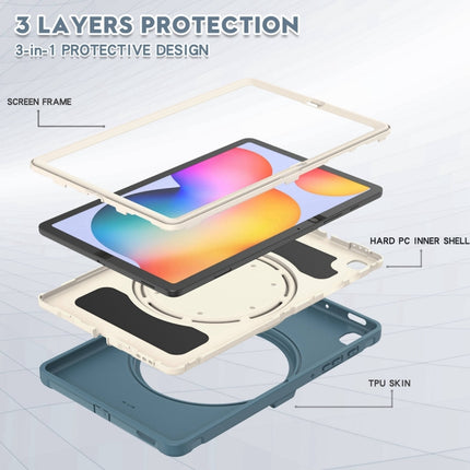 Shockproof TPU + PC Protective Case with 360 Degree Rotation Foldable Handle Grip Holder & Pen Slot For Samsung Galaxy Tab S6 Lite 10.4 inch P610(Cornflower Blue)-garmade.com