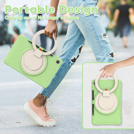 Shockproof TPU + PC Protective Case with 360 Degree Rotation Foldable Handle Grip Holder & Pen Slot For Samsung Galaxy Tab S6 Lite 10.4 inch P610(Matcha Green)-garmade.com