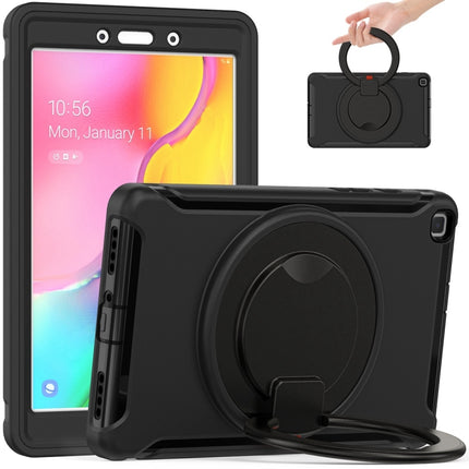Shockproof TPU + PC Protective Case with 360 Degree Rotation Foldable Handle Grip Holder & Pen Slot For Samsung Galaxy Tab A 8.0 2019 T290(Black)-garmade.com