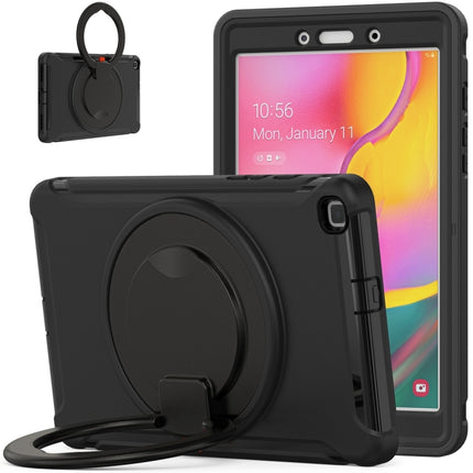 Shockproof TPU + PC Protective Case with 360 Degree Rotation Foldable Handle Grip Holder & Pen Slot For Samsung Galaxy Tab A 8.0 2019 T290(Black)-garmade.com