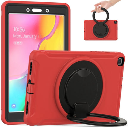 Shockproof TPU + PC Protective Case with 360 Degree Rotation Foldable Handle Grip Holder & Pen Slot For Samsung Galaxy Tab A 8.0 2019 T290(Red)-garmade.com