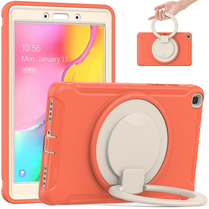 Shockproof TPU + PC Protective Case with 360 Degree Rotation Foldable Handle Grip Holder & Pen Slot For Samsung Galaxy Tab A 8.0 2019 T290(Living Coral)-garmade.com