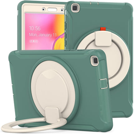 Shockproof TPU + PC Protective Case with 360 Degree Rotation Foldable Handle Grip Holder & Pen Slot For Samsung Galaxy Tab A 8.0 2019 T290(Emmerald Green)-garmade.com