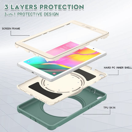 Shockproof TPU + PC Protective Case with 360 Degree Rotation Foldable Handle Grip Holder & Pen Slot For Samsung Galaxy Tab A 8.0 2019 T290(Emmerald Green)-garmade.com