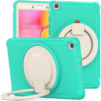 Shockproof TPU + PC Protective Case with 360 Degree Rotation Foldable Handle Grip Holder & Pen Slot For Samsung Galaxy Tab A 8.0 2019 T290(Mint Green)-garmade.com