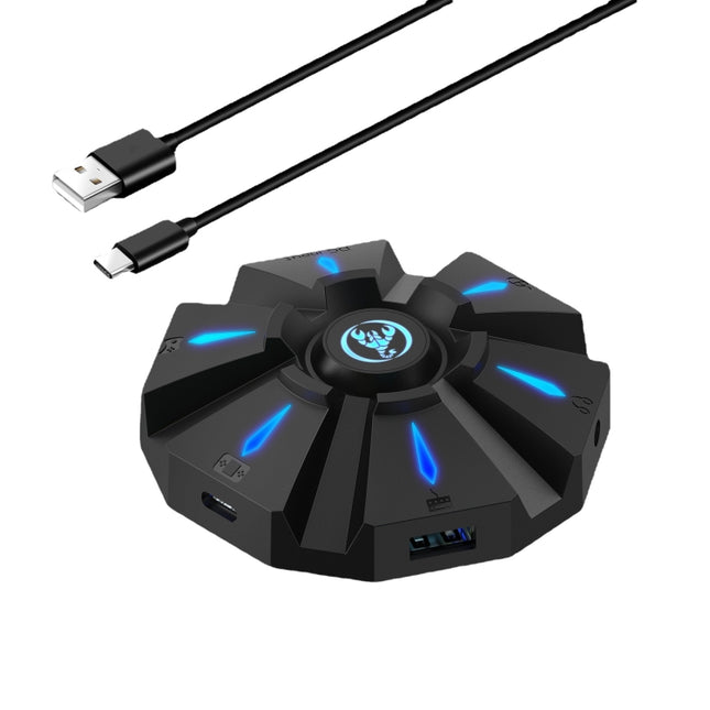 HXSJ P9 Portable Keyboard Mouse Converter for PS4 / Xbox One / PS3 / Xbox 360 / N-Switch(Black)-garmade.com