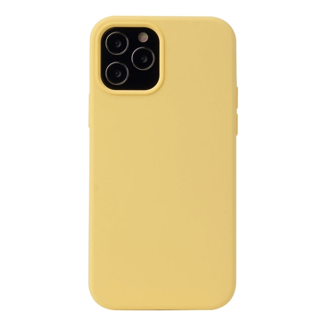 Solid Color Liquid Silicone Shockproof Protective Case For iPhone 13 mini(Yellow)-garmade.com