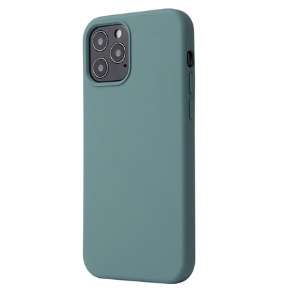 Solid Color Liquid Silicone Shockproof Protective Case For iPhone 13 mini(Pine Green)-garmade.com