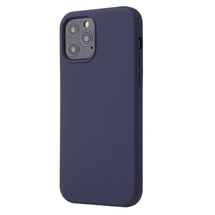Solid Color Liquid Silicone Shockproof Protective Case For iPhone 13 mini(Midnight Blue)-garmade.com