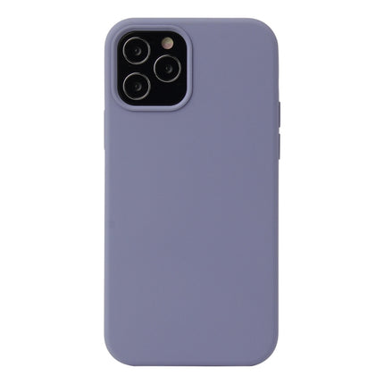 Solid Color Liquid Silicone Shockproof Protective Case For iPhone 13 mini(Lavender Grey)-garmade.com