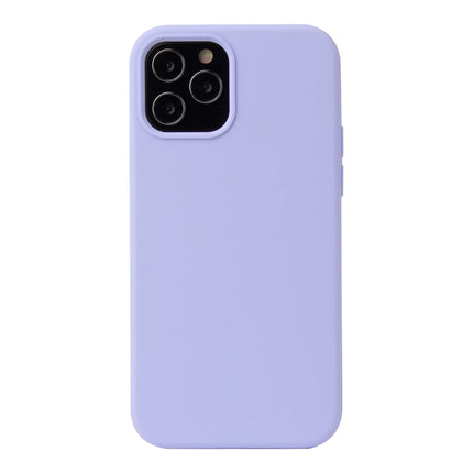 Solid Color Liquid Silicone Shockproof Protective Case For iPhone 13(Light Purple)-garmade.com
