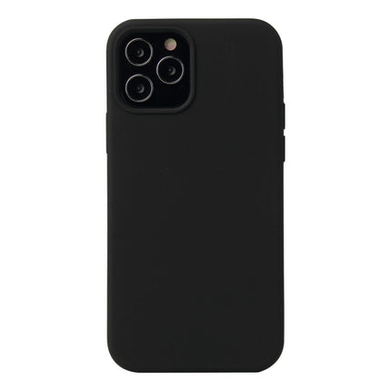 Solid Color Liquid Silicone Shockproof Protective Case For iPhone 13(Black)-garmade.com