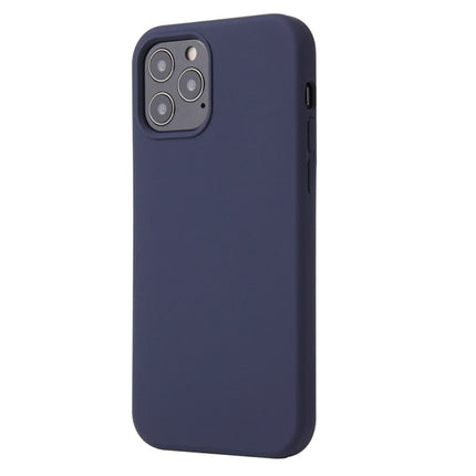 Solid Color Liquid Silicone Shockproof Protective Case For iPhone 13(Midnight Blue)-garmade.com