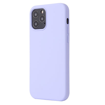 Solid Color Liquid Silicone Shockproof Protective Case For iPhone 13 Pro(Light Purple)-garmade.com