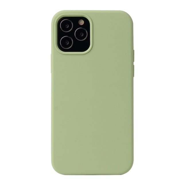 Solid Color Liquid Silicone Shockproof Protective Case For iPhone 13 Pro(Matcha Green)-garmade.com