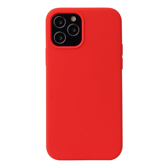 Solid Color Liquid Silicone Shockproof Protective Case For iPhone 13 Pro(Red)-garmade.com
