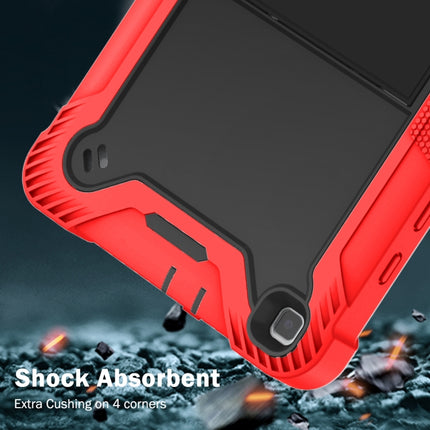 For Samsung Galaxy Tab A 8.0 2019 Silicone + PC Shockproof Protective Case with Holder(Red + Black)-garmade.com