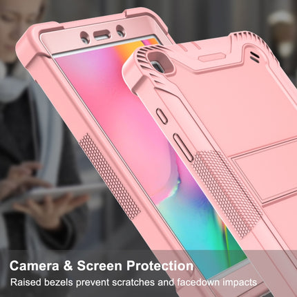 For Samsung Galaxy Tab A 8.0 2019 Silicone + PC Shockproof Protective Case with Holder(Rose Gold)-garmade.com