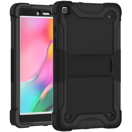 For Samsung Galaxy Tab A 8.0 2019 Silicone + PC Shockproof Protective Case with Holder(Black)-garmade.com