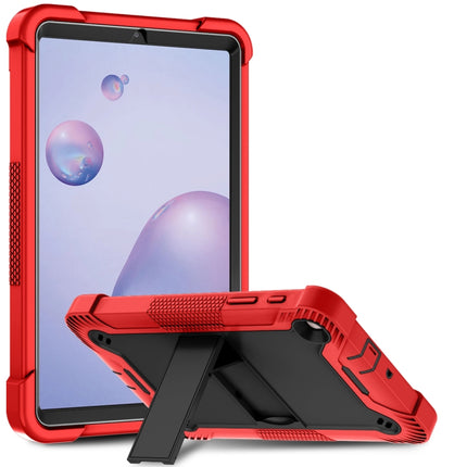 For Samsung Galaxy Tab A 8.4(2020) Silicone + PC Shockproof Protective Case with Holder(Red + Black)-garmade.com